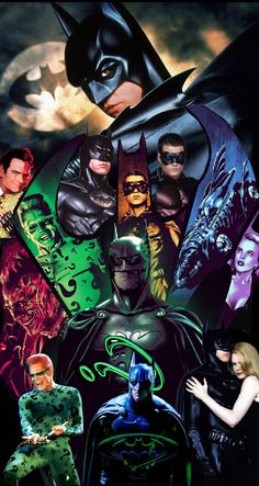 the batman movie poster with many different characters