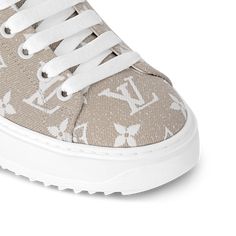 LOUIS VUITTON® - Time Out Sneaker - Ivory Louis Vuitton Sneaker, Shoes Louis Vuitton, Louis Vuitton Official Website, Flowers White, Louis Vuitton Official, Louis Vuitton Shoes, Color Dorado, Sneaker Collection, Time Out