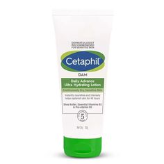 ITEM DESCRIPTION Cetaphil DAM Daily Advance Ultra Hydrating Lotion All Type Skin | 30 g Sale For:- 1 Pack Item Form:- Lotion Active Ingredients :-Niacinamide, Shea Butter, Panthenol Weight :- 30 gm About This Item NON-GREASY ULTRA HYDRATING LOTION: Clinically proven to instantly replenish, hydrate, and protect dry skin for 48 hours FOR SOFT AND HYDRATED SKIN: Infused with Glycerin, Panthenol, Niacinamide, Shea Butter and Sunflower Oil for soft, smooth and hydrated skin IDEAL FOR CONTINUOUSLY DRY, SENSITIVE SKIN: Epidermal Replenishing Complex to help relieve continuously dry, sensitive skin leaving it nourished and hydrated DERMATOLOGIST RECOMMENDED: Hypoallergenic, Non-comedogenic formula free from Fragrances, Parabens and Sulfates FULL BODY MOISTURIZER: Cetaphil DAM Daily Advance Ultra H Lotion For Dry Skin, Hydrated Skin, Moisturizing Lotions, Skin Care Moisturizer, Sunflower Oil, Body Moisturizer, Fragrance Free