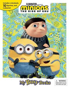 the movie poster for despicable me, featuring two minion characters with their eyes open