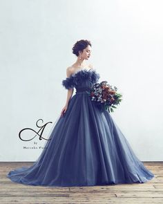 Gaun Abad Pertengahan, High Neck Prom Dress, Disney Princess Dresses, Wedding Dress With Veil, Blue Wedding Dresses, Pretty Prom Dresses, Gowns Of Elegance, Fantasy Dress, Colored Wedding Dresses