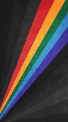 a rainbow colored wallpaper with black background