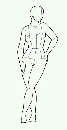 an outline drawing of a woman's body