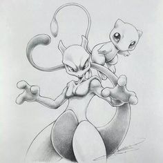 a pencil drawing of a cartoon character