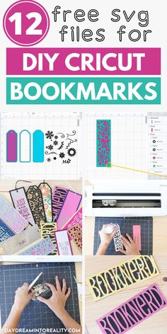 the 12 free svg files for diy cricut bookmarks are here