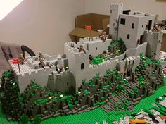 a castle made out of legos on top of a table