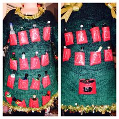 a christmas sweater that has been made to look like a tree