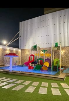 Backyard Ideas With Pool And Playground, Full Backyard Design, Community Pool Design, Playground In Backyard, Dream Playground, Backyard Deck Ideas, Bedroom Moody, Creative Backyard, Apartment Bedroom Ideas