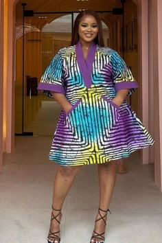 20+ fascinating shift dress styles you should consider. - Stylish Naija Robes Wax, Shift Dress Styles, Stylish Naija, African Lace Styles