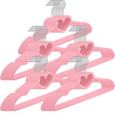 PRICES MAY VARY. Sufficient Quantity: the package includes 50 pieces of clothes hangers in pink color, and the ample quantity can meet your use and replacement needs in daily life, or you can share with your friends and family members Multi Functions: these hangers for women clothing are designed with shoulder slots on both sides to keep the clothes away from slipping, nice for halter vests, and the heart in the center can be applied for accessories such as scarves and ties 360 Degree Swivel Hoo Heart Hangers, Pink Hangers, Pink Apartment, Dress Room, Plastic Clothes Hangers, Closet Decor, Coat Hangers, Plastic Hangers