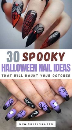 Wonder Woman Nails, Spooky Nail Art, Ghostly Apparitions, Ghost Nails, Spooky Nail, Monster Nails, Halloween Manicure