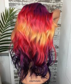 Holographic Hair, Colored Hair Tips, New Hair Trends, Hair Color Crazy, Multicolored Hair, Hair Color For Women