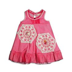 Baby Sara - Girls Dresses, 12 styles/colors to choose from - whether it be eyelit, lace, crochet or ribbon trim there is a style for everyone, Made In China, #30662 Size: 2T.  Color: Pink.  Gender: female.  Age Group: infant. Pink Dip Dye, Sleeveless Dresses, Kids Outfits Girls, Embellished Dress, Comfortable Dress, Toddler Outfits, Pink Girl