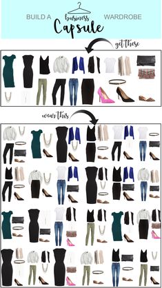 Business Capsule Wardrobe, Business Professional Outfits, Capsule Wardrobe Work, Minimalist Capsule Wardrobe, Clothes And Shoes, Professional Wardrobe