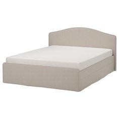 an image of a bed with no headboard on the bottom and one side open