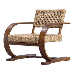 Rehema Natural Woven Bohemian Armchair - Uttermost - Armchairs by Modest Hut Woven Accent Chair, Curved Chair, Contemporary Accent Chair, Accent Chair Set, Family Office, Curved Wood, Accent Arm Chairs, Wood Accents, Modern Bohemian