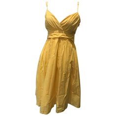 Vintage 90s  yellow mid length sleeveless dress , made from 100 % cotton . Futures belt and adjustable length straps . Size S .  Perfect condition , never been worn Yellow Fits, 90s Dress, Vintage Yellow, Dress Clothes For Women, Yellow Dress, Cotton Dress, Cotton Dresses, Mid Length, Bulgaria