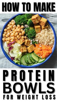 30 Healthy Power Protein Bowls For Weight Loss - The Detox Lady Protein Bowl Recipes, Power Bowl Recipe, Protein Bowl, Buddha Bowls Recipe, Low Carb High Protein, Healthy Bowls Recipes, Protein Bowls, Quit Sugar