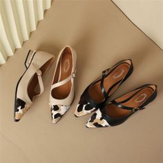 As low as US$57.00 Block Heel Shoes, Shoes Leather, Heel Shoes, Chunky Heel, Belt Buckle, Low Heels, Chunky Heels, Belt Buckles, Business Casual