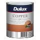 a can of dulux copper paint on a white background