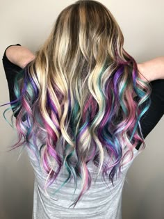 Red Hair Tips, Silver Ombre Hair, Unicorn Hair Color, Wild Hair Color, Amber Hair, Gorgeous Hair Color, Hair Inspiration Color, Mermaid Hair, Hair Inspo Color