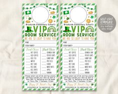 two st patrick's day printable tickets for a party