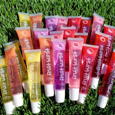 Bright Summer Acrylic Nails, Fruity Scents, Peach Strawberry, Alat Makeup, Lip Jelly, Lip Gloss Balm