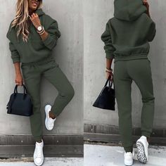 Tracksuit Set Hoodie Sweatshirt And Sweatpants Suit Casual Outfit Casual Pant, Winter Decoration, Sports Sweatshirts, Sports Hoodies, Winter Hoodies, Pant Length, Tracksuit Set, Women's Sweaters, Pant Style