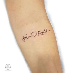 a person with a small tattoo on their arm that says,'believe again '