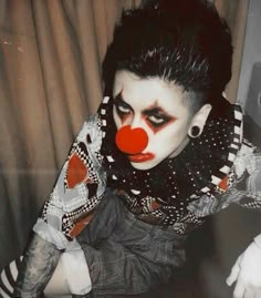 Makeup Masculine, Creepy Clown Makeup, Doing My Makeup, J Rock, Kei Visual, Halloween Clown, Cute Clown, Halloween Makeup Inspiration