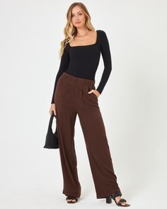 Espresso Bean | Model: Taylor (size: S) Active Wear Dresses, Space Outfit, Espresso Beans, Brown Trousers, Acacia Swimwear, Ocean Park, Leather Pant, Linen Suit, All Grown Up