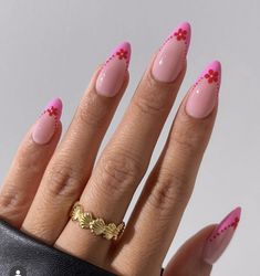 Summertime Activities, June Nails, Pink French Tip, Yummy Fruit, Vibrant Florals, French Tip Nail Designs, Pink Manicure, Summer Manicure, Summery Nails