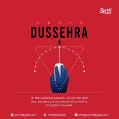 a poster with the words happy dussehria on it and a hand holding a mouse