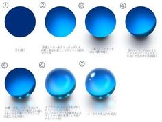 an image of blue balls in different positions