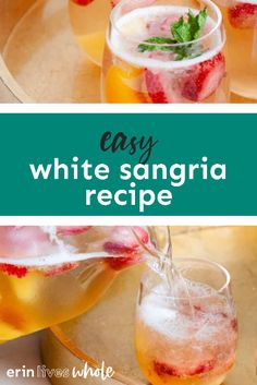 white sangria recipe with strawberries and oranges