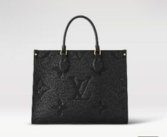 Louis Vuitton launches the Onthego MM tote bag in grained Monogram Empreinte, a soft leather that is embossed with a large and modern Monogram pattern. Thanks to the square shape, it boasts a generous capacity and can easily fit a laptop. Its articulated top handles and shoulder straps give carrying options. 13.8 x 10.6 x 5.5 inches (length x Height x Width) Onthego Mm, Louis Vuitton Onthego, Sac Louis Vuitton, Black Louis Vuitton, Mm Monogram, Monogram Tote Bags, Monogram Handbag, Designer Totes, Monogram Tote