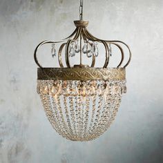 a chandelier hanging from the ceiling