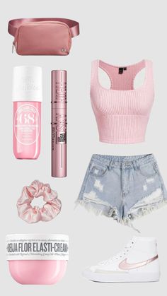 #outfitinspo #pink Cute Outfits For Summer, Fit Inspired, Cute Aesthetics, Cutest Outfits, Fits For Summer, Outfit Combos