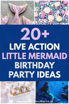 DIY creative Disney Little Mermaid themed birthday party ideas Barbie Mermaid Birthday Party Ideas, Ariel Birthday Party Decorations, 10 Birthday Party Girl Ideas, Ariel Themed Birthday Party, Live Action Little Mermaid, Little Mermaid Birthday Party Ideas, Mermaid Birthday Party Ideas