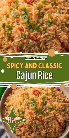 spicy and classic cajun rice is the perfect side dish for any mexican - american meal