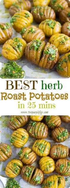 the best herb roast potatoes in 25 mins are so good and easy to make