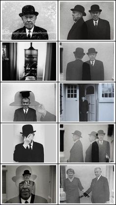 black and white photographs of men in hats