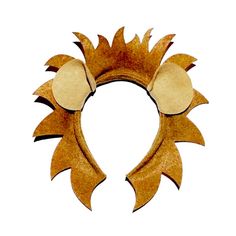 a wooden wreath with two circles on it