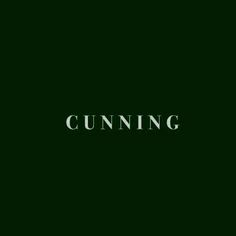 the word cuming on a dark green background