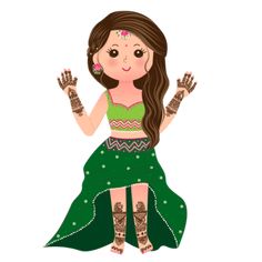 Mehandi Illustration Bride, Haldi Bride Illustration, Mehndi Cartoon, Traditional Indian Girl Cartoon, Indian Bride Cartoon, Haldi Cartoon Bride, Mehndi Bride Illustration, Haldi Ceremony Illustration, Mehendi Caricature