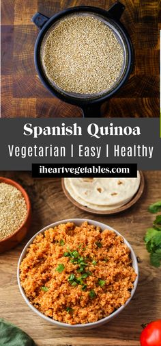 spanish quinoa is an easy and healthy side dish