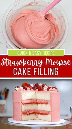 strawberry mousse cake filling recipe