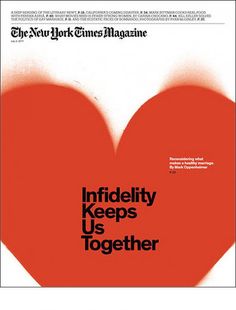 the new york times magazine cover features a red heart with words in black on it