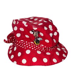 Disney World Resort Childrens Minnie Mouse Red Bucket Hat White Polka New Without Tags * Does Have A Pin Hole In The Inside Tag From Where They Had A Hang Tag One Size Fits Most Fabric Contents In Photos See All Photos Red Bucket Hat, Minnie Mouse Red, Bucket Hat White, Pin Hole, Disney Accessories, Disney World Resorts, Hang Tags, Kids Accessories, Disney World