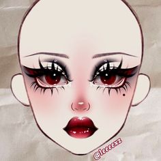 Maquillage Goth, Makeup Charts, Anime Eye Makeup, Cute Eye Makeup, Graphic Makeup, Horror Makeup